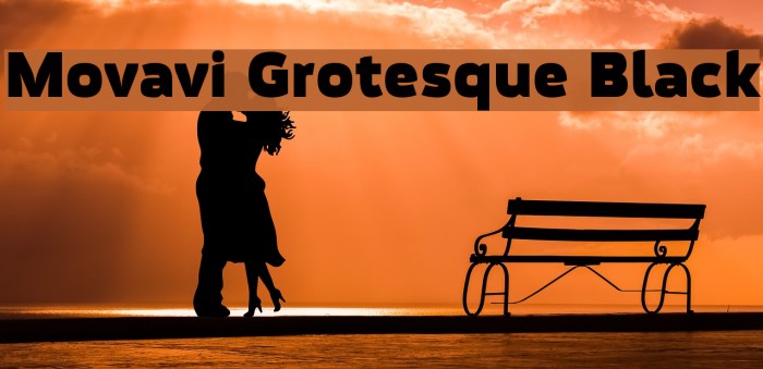 Movavi Grotesque Black Font examples