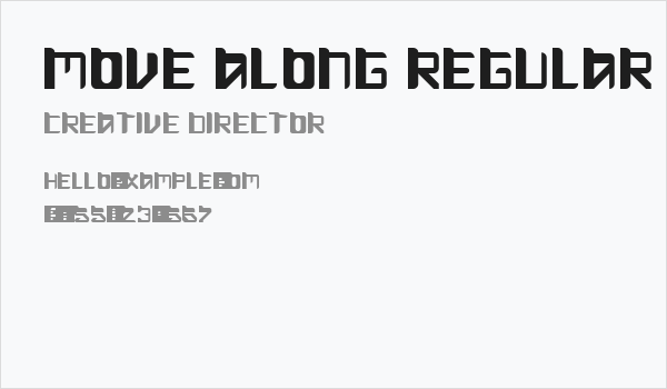 Move Along Regular Business Card