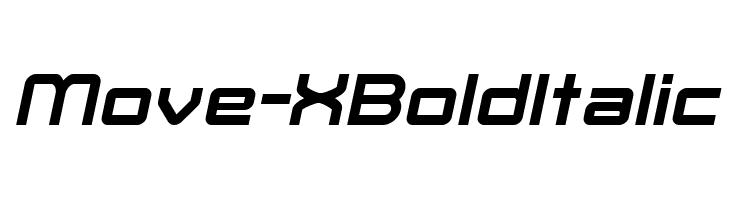 Move-X Bold Italic फ़ॉन्ट