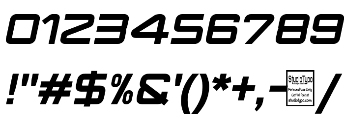 Move-X Bold Italic Font OTHER CHARS