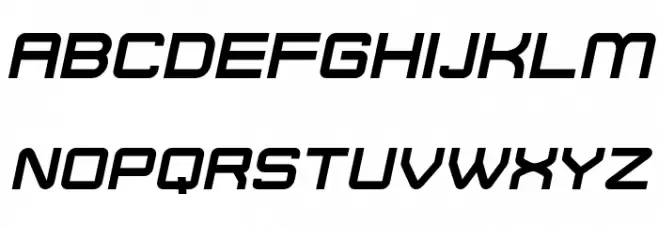 Move-X Bold Italic Шрифта ВЕРХНИЙ