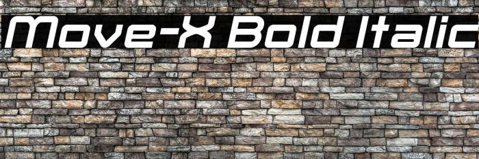 Move-X Bold Italic Font examples