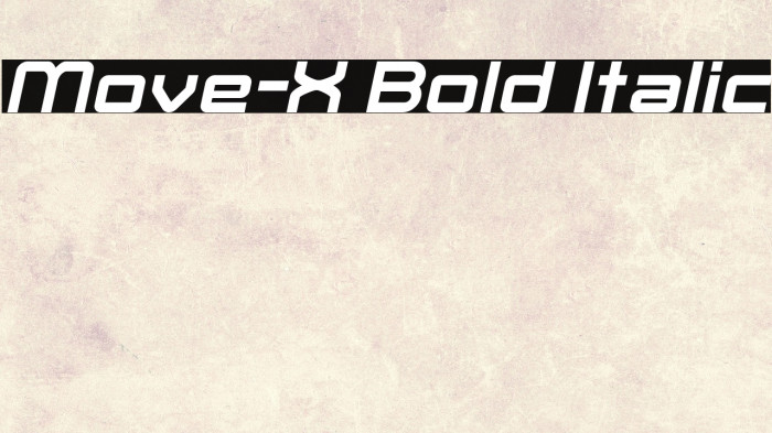 Move-X Bold Italic Font examples