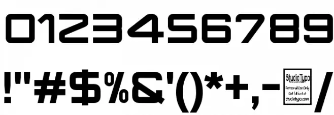 Move-X Bold Font OTHER CHARS