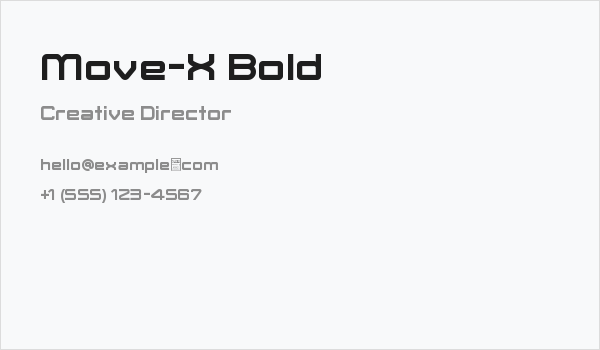 Move-X Bold Business Card