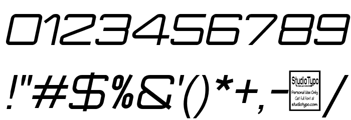 Move-X Italic Font OTHER CHARS