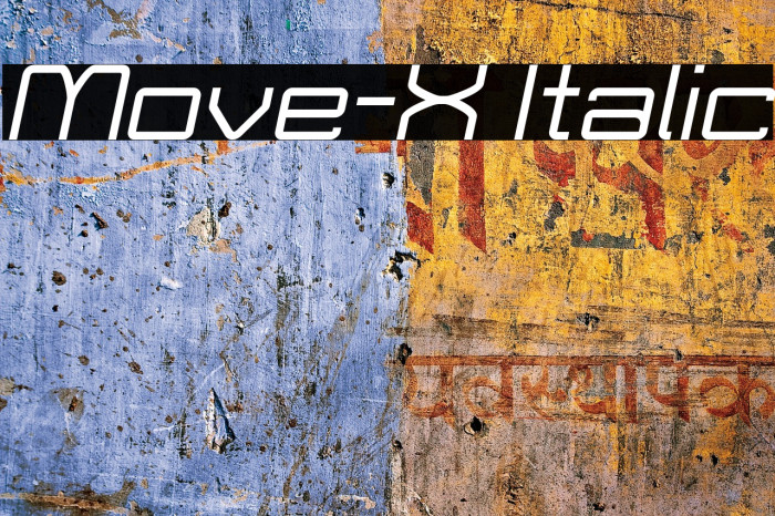 Move-X Italic Font examples
