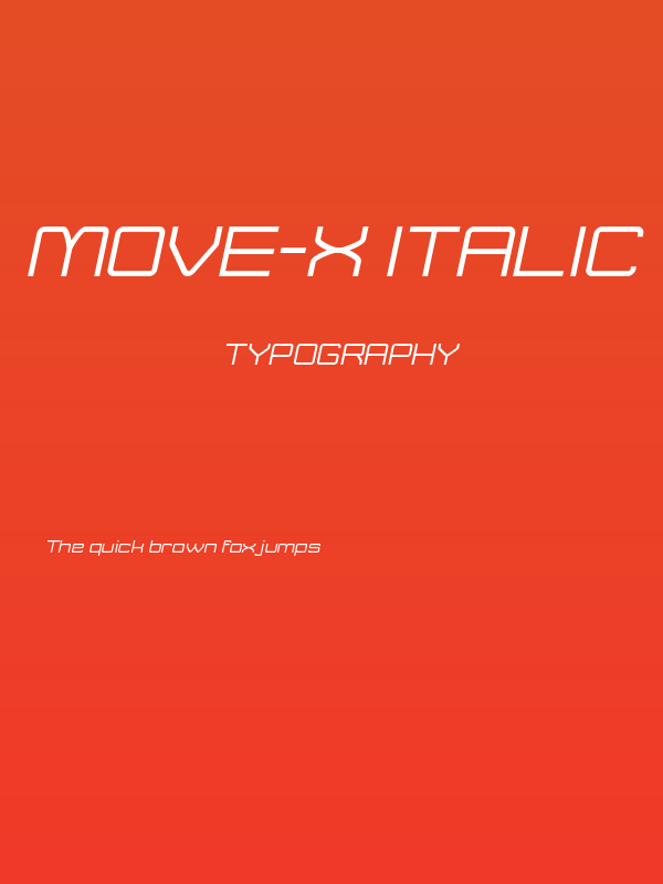 Move-X Italic Poster