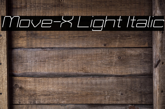 Move-X Light Italic Font examples