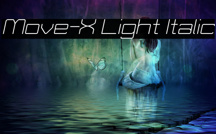Move-X Light Italic Font examples