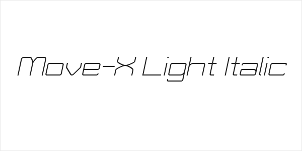 Move-X Light Italic Logo