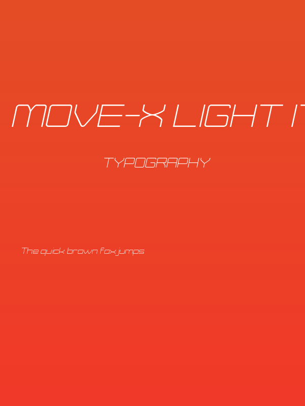 Move-X Light Italic Poster