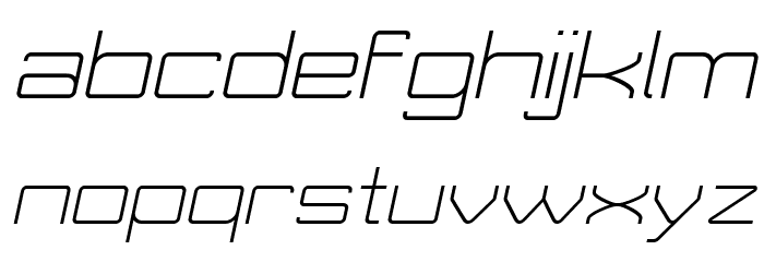 Move-X Light Italic Font LOWERCASE