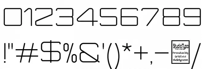 Move-X Light Font OTHER CHARS