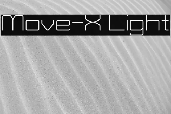Move-X Light Font examples