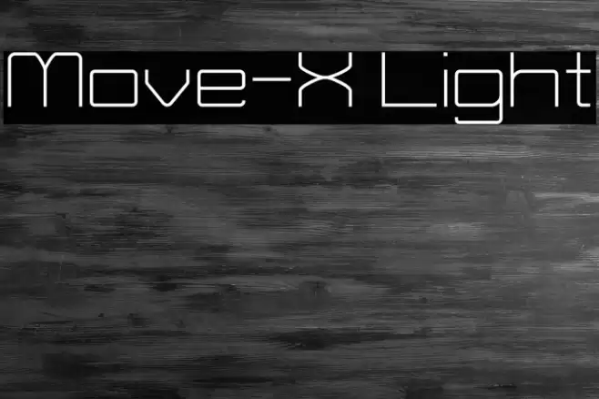 Move-X Light Font examples