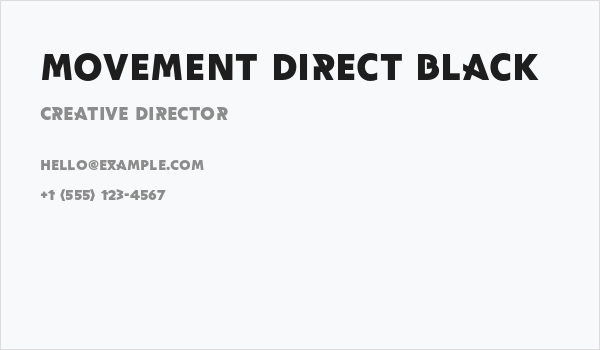 Movement Direct Black Business Card