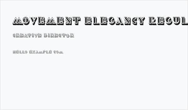 Movement Elegancy Regular Business Card