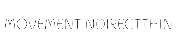 Movement Indirect Thin Шрифта