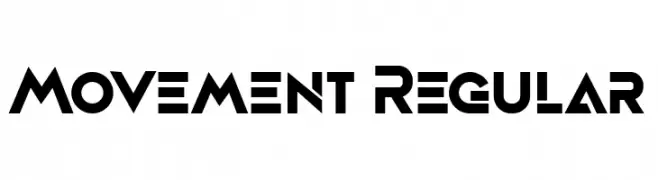 Movement Regular  Frei Schriftart Herunterladen