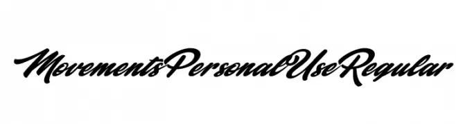 Movements Personal Use Regular  Скачать бесплатные шрифты