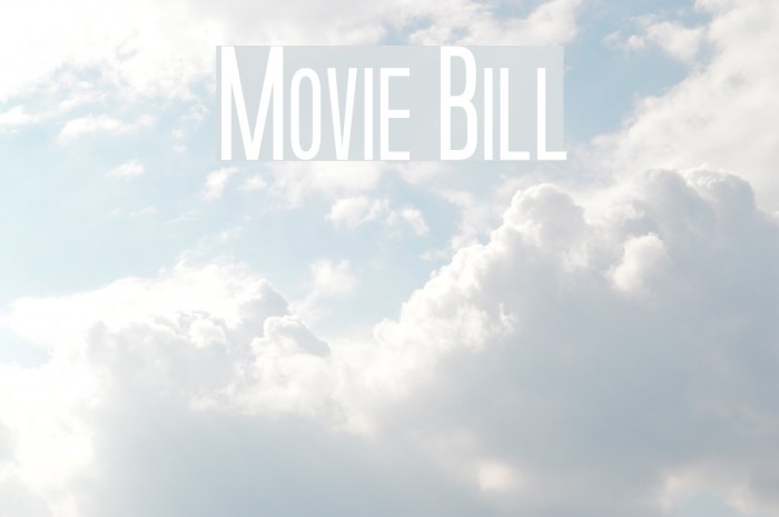 Movie Bill Font examples