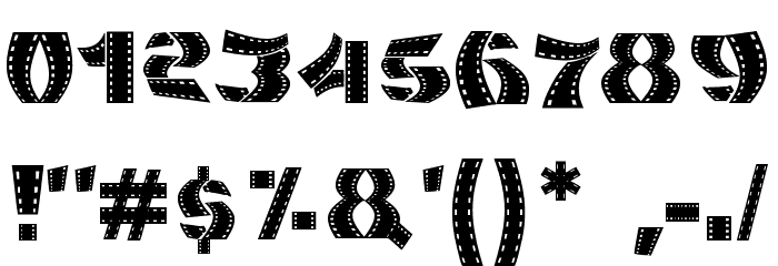 Movie Filmstrip Font OTHER CHARS