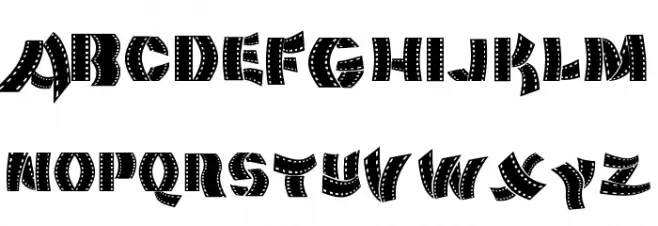 Movie Filmstrip Caratteri MAIUSCOLE