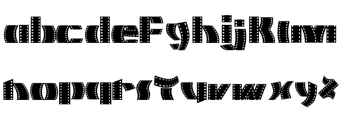 Movie Filmstrip Font LOWERCASE