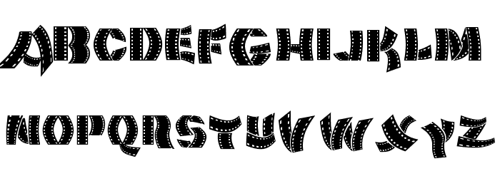Movie Filmstrip Schriftart Groß