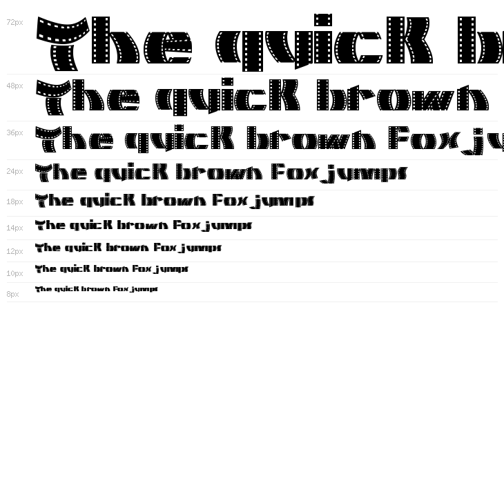 Movie Filmstrip Waterfall