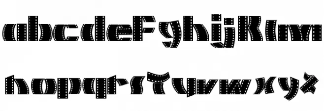 Movie Filmstrip Caratteri MINUSCOLO