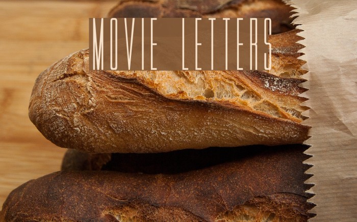 Movie Letters Font examples