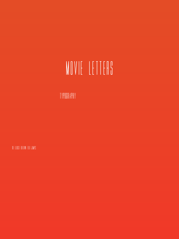 Movie Letters Poster