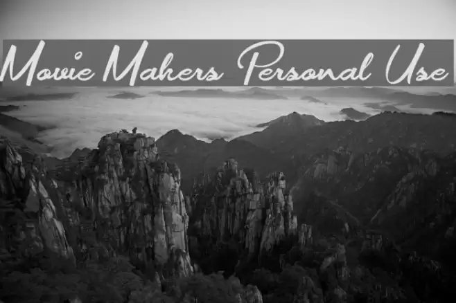 Movie Makers Personal Use Font examples