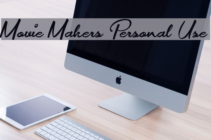 Movie Makers Personal Use Font examples