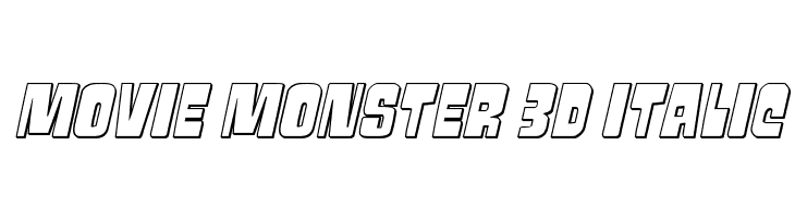 Movie Monster 3D Italic  नि: शुल्क फ़ॉन्ट्स डाउनलोड