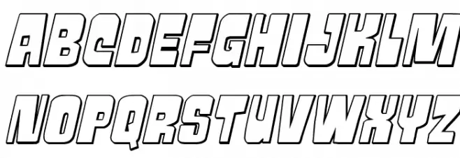Movie Monster 3D Italic Caratteri MAIUSCOLE