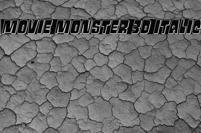 Movie Monster 3D Italic Font examples