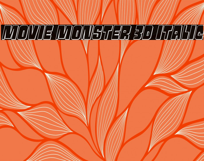 Movie Monster 3D Italic Example 3