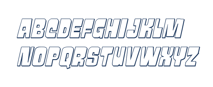 Movie Monster 3D Italic Lowercase