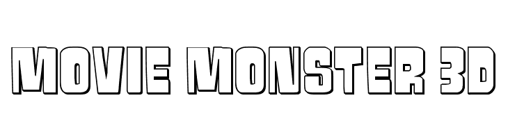 Movie Monster 3D  フリーフォントのダウンロード