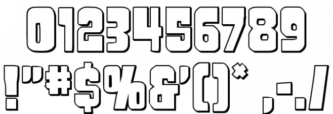 Movie Monster 3D Font OTHER CHARS