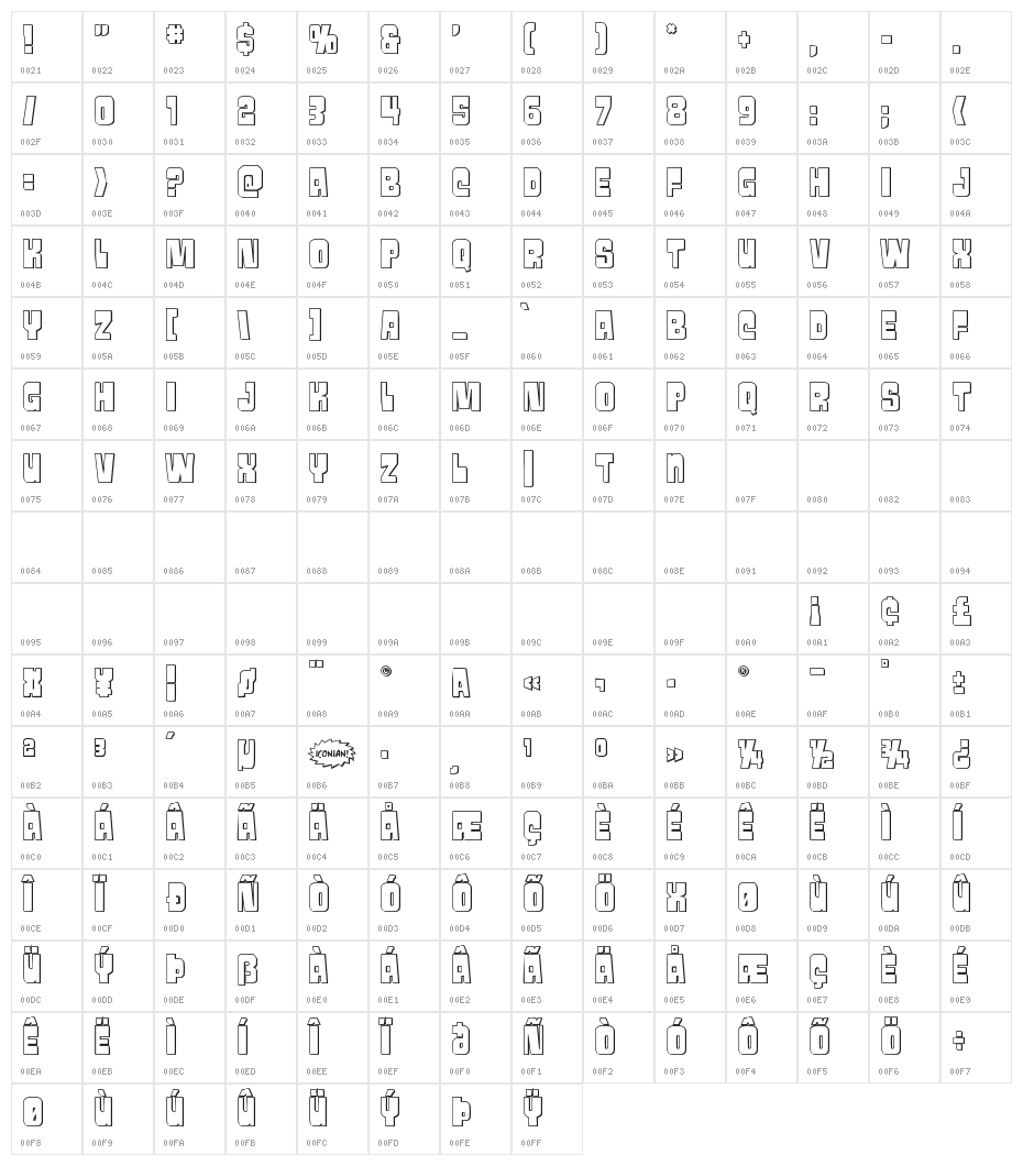 Movie Monster 3D Character Map