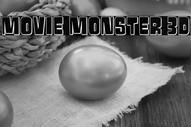 Movie Monster 3D Font examples