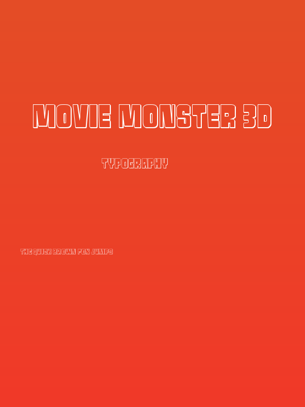 Movie Monster 3D Poster