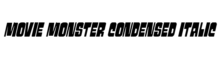 Movie Monster Condensed Italic  Fuentes Gratis Descargar