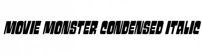 Movie Monster Condensed Italic  Free Fonts Download