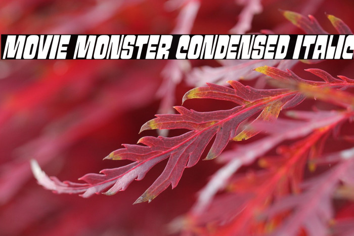 Movie Monster Condensed Italic Example 2