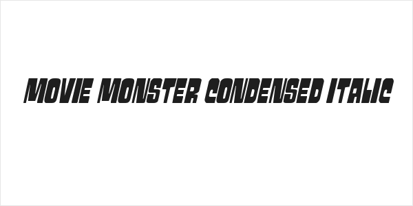 Movie Monster Condensed Italic Logo